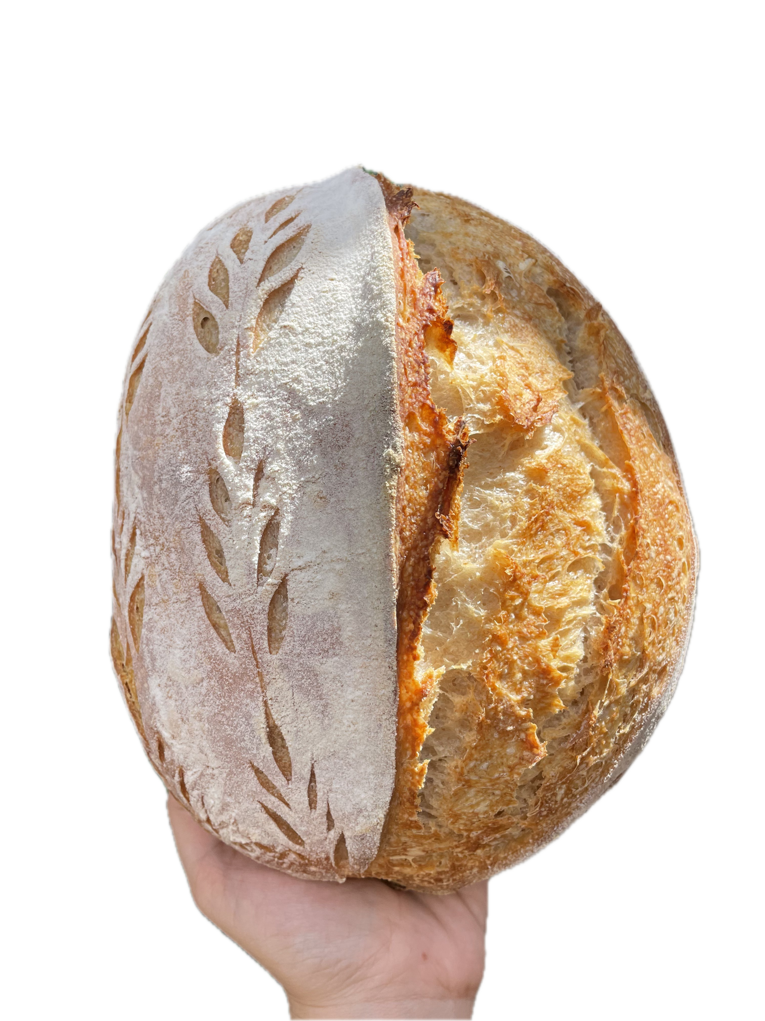 Hogaza de pan de masa madre artesanal